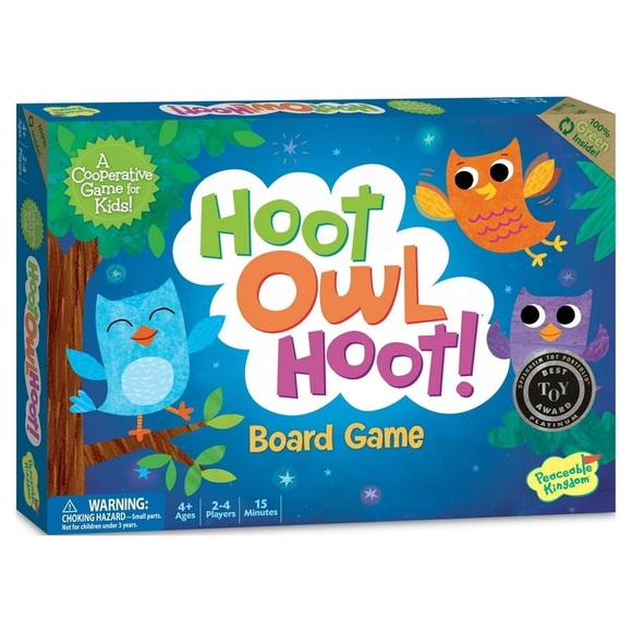 Hoot Owl Hoot Peaceable Kingdom Cooperative Kids Board Game 2-4 Players 4yr+ NEW - Picture 2 of 10